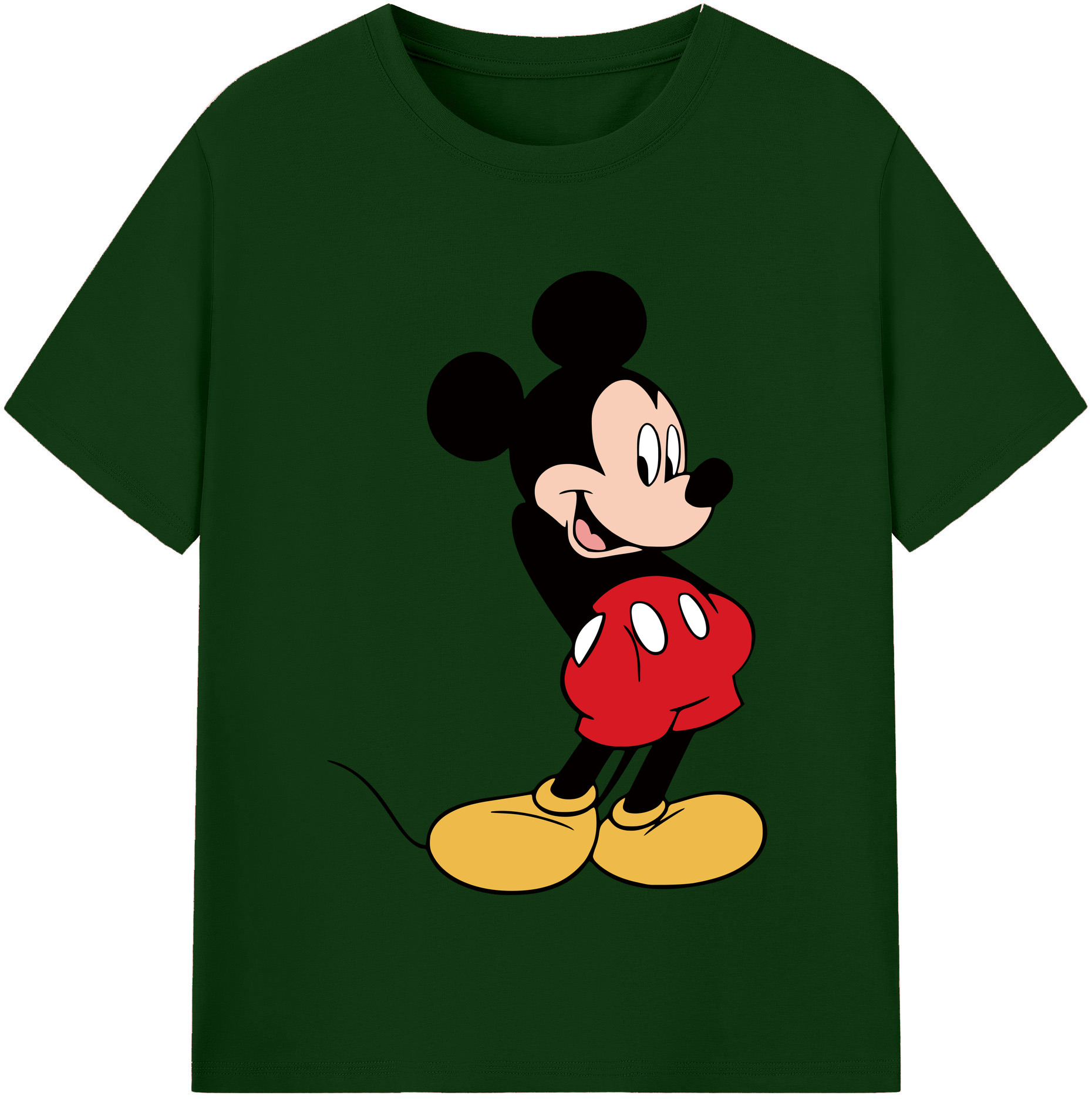 （画像用） ミッキーマウス Mickey Mouse 綿100％半袖Tシャツ（フロントプリント）
